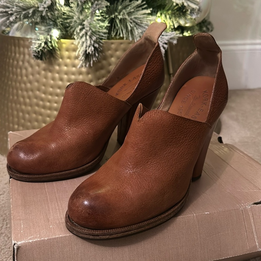 Kork-Ease Leather Bootie Heels